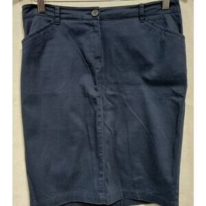 MANGO BASICS Navy Skirt Solid Women Size 6